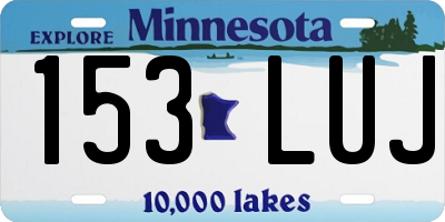 MN license plate 153LUJ