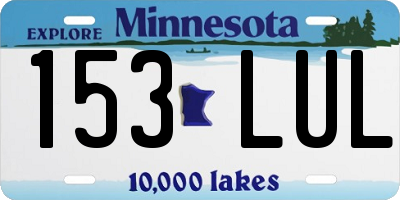 MN license plate 153LUL