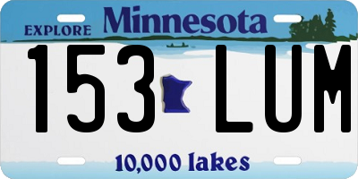 MN license plate 153LUM