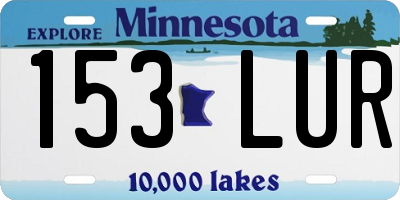 MN license plate 153LUR