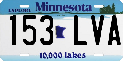 MN license plate 153LVA