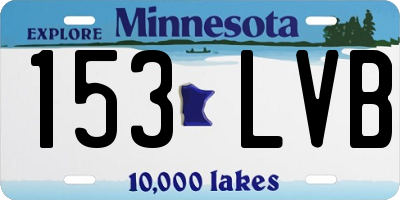 MN license plate 153LVB