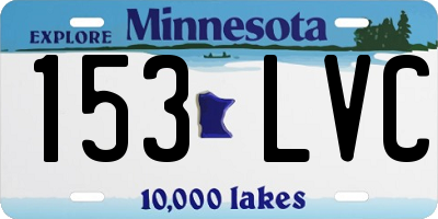 MN license plate 153LVC