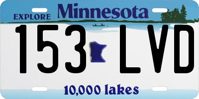 MN license plate 153LVD