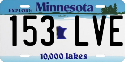 MN license plate 153LVE