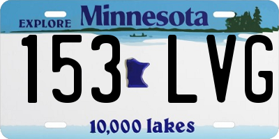 MN license plate 153LVG