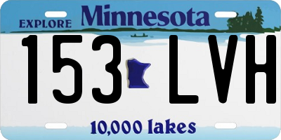 MN license plate 153LVH