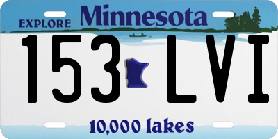 MN license plate 153LVI