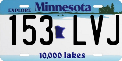 MN license plate 153LVJ