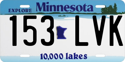 MN license plate 153LVK