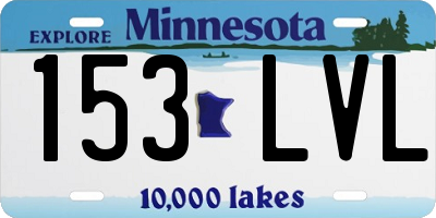 MN license plate 153LVL