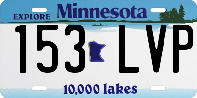 MN license plate 153LVP