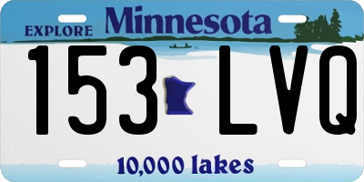 MN license plate 153LVQ