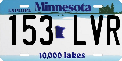 MN license plate 153LVR