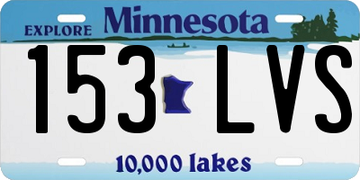 MN license plate 153LVS