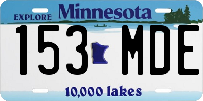 MN license plate 153MDE