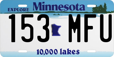 MN license plate 153MFU
