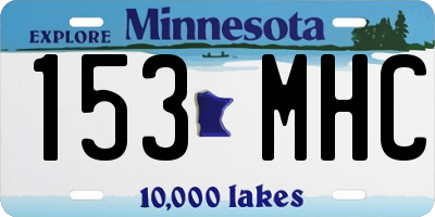 MN license plate 153MHC