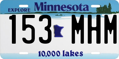 MN license plate 153MHM