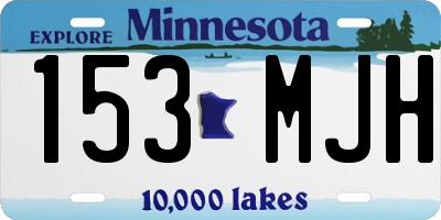 MN license plate 153MJH