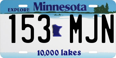 MN license plate 153MJN