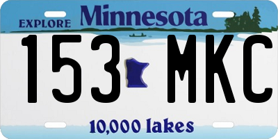MN license plate 153MKC