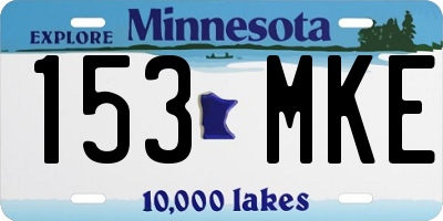 MN license plate 153MKE