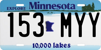 MN license plate 153MYY