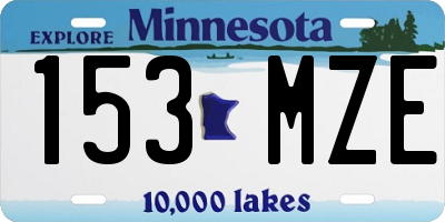 MN license plate 153MZE