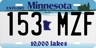 MN license plate 153MZF