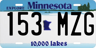MN license plate 153MZG