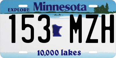MN license plate 153MZH