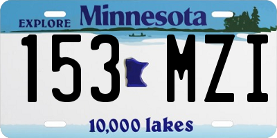 MN license plate 153MZI