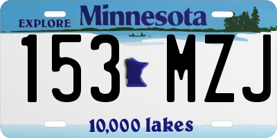 MN license plate 153MZJ
