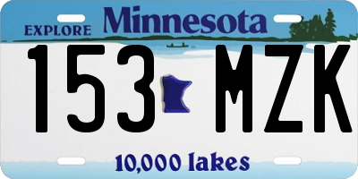 MN license plate 153MZK