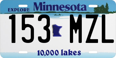 MN license plate 153MZL