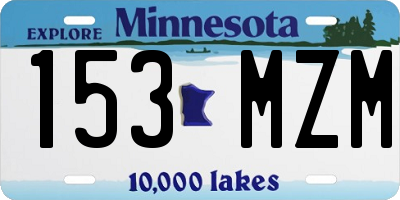 MN license plate 153MZM