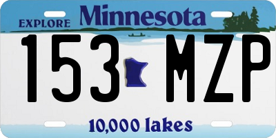 MN license plate 153MZP