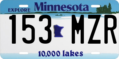 MN license plate 153MZR
