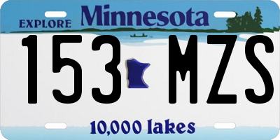 MN license plate 153MZS