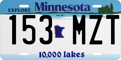 MN license plate 153MZT