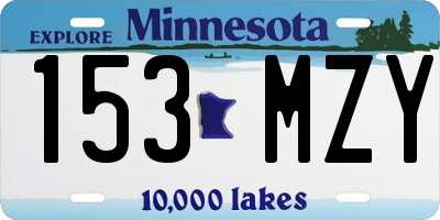 MN license plate 153MZY