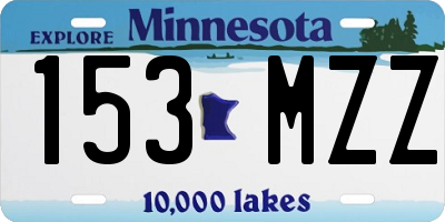 MN license plate 153MZZ