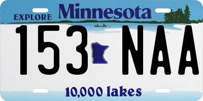 MN license plate 153NAA