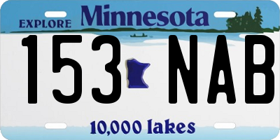 MN license plate 153NAB