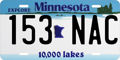 MN license plate 153NAC
