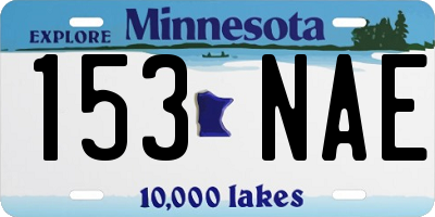 MN license plate 153NAE