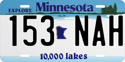 MN license plate 153NAH