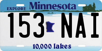 MN license plate 153NAI