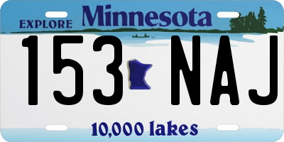 MN license plate 153NAJ